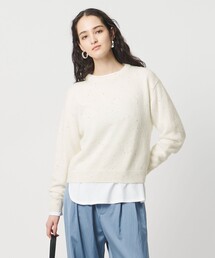 UNITED ARROWS（ユナイテッドアローズ）の「フラワー スパンコール クルーネック ニット（ニット/セーター・レディース）」