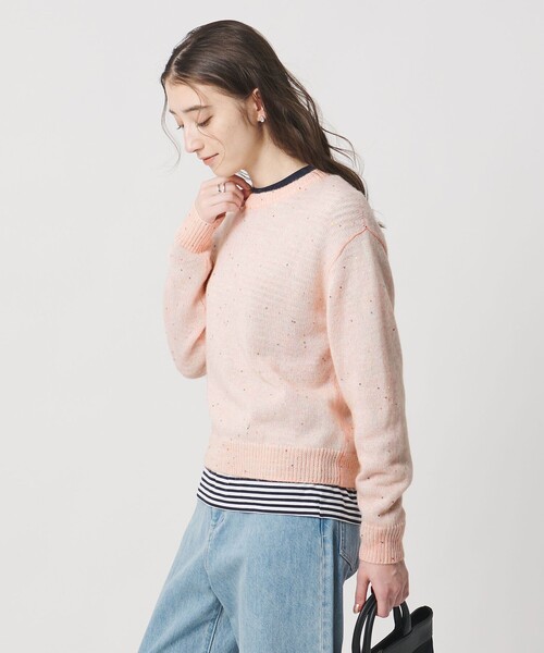 セール】フラワー スパンコール クルーネック ニット（ニット/セーター