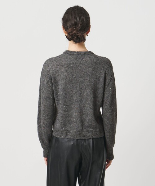 セール】フラワー スパンコール クルーネック ニット（ニット/セーター