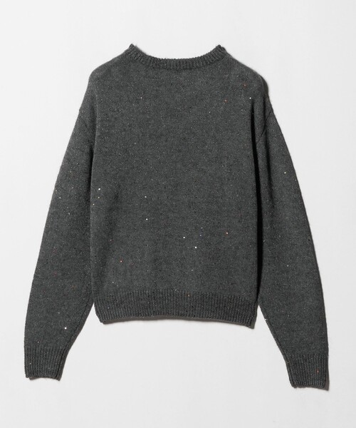 セール】フラワー スパンコール クルーネック ニット（ニット/セーター
