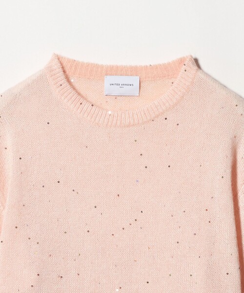 セール】フラワー スパンコール クルーネック ニット（ニット/セーター