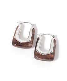 LAKOLE | 樹脂スクエアフープピアス / 611795(ピアス（両耳用）)
