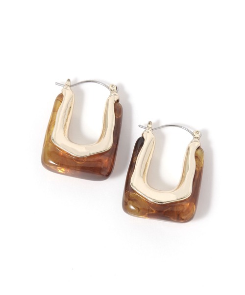 LAKOLE（ラコレ）の「樹脂スクエアフープピアス / 611795（ピアス（両耳用）・レディース・その他2/その他1・FREE）」の2枚目の写真