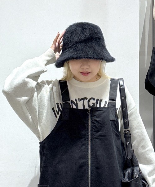 RODEO CROWNS WIDE BOWL（ロデオクラウンズワイドボウル）の「シャギーハット（ハット・レディース・ライトグレー/ブラック/ブラウン系その他・FREE）」の17枚目の写真