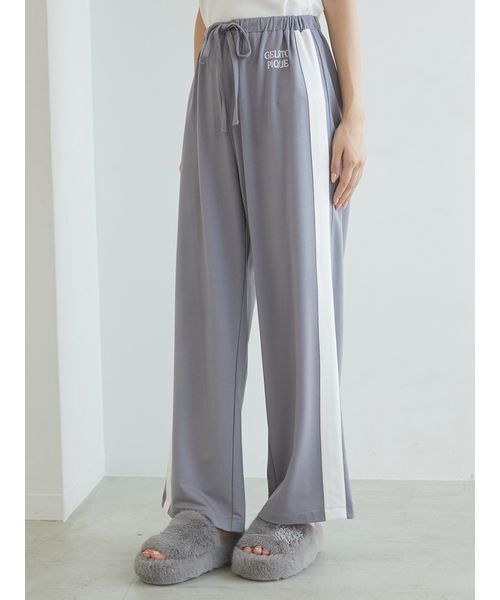 セール】インレイロゴラインロングパンツ（ルームウェア/パジャマ