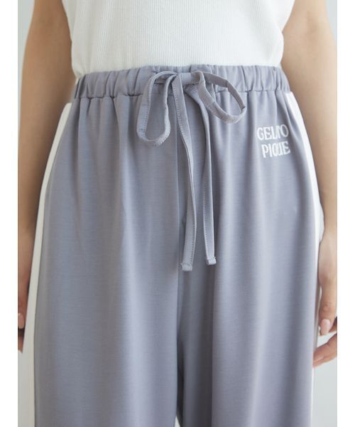 インレイロゴラインロングパンツ（ルームウェア/パジャマ）｜gelato