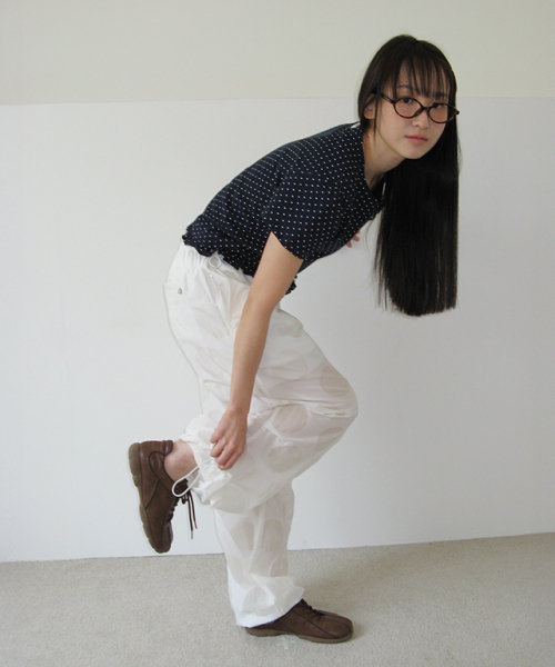 RONRON(ロンロン)の「AIRY DOT SHEER STRING PANTS WHITE(スウェットパンツ・レディース・その他・FREE)」の3枚目の写真