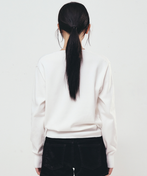 NICK&NICOLE(ニックアンドニコール)の「NICOLE ROSE JAQUARD PULLOVER KNIT_IVORY(ニット/セーター・レディース・その他・FREE)」の6枚目の写真
