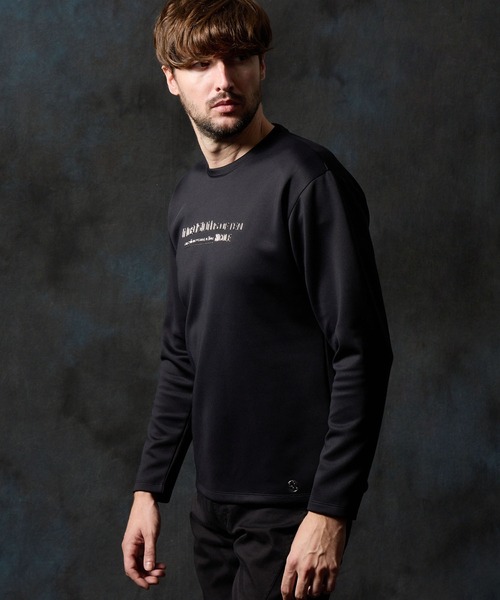 HIDEAWAYS NICOLE（ハイダウェイニコル）の「ストレッチポンチジェルプリント長袖Ｔシャツ（Tシャツ/カットソー・メンズ・オフホワイト/チャコールグレー/ブルー/ブラック/ボルドー・MEDIUM/LARGE/X-LARGE）」の3枚目の写真