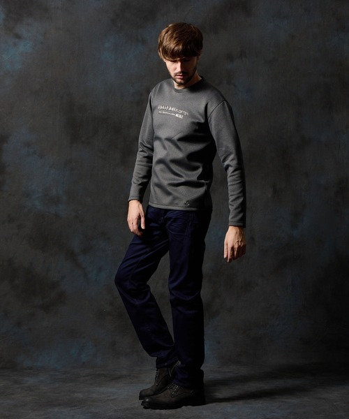 HIDEAWAYS NICOLE（ハイダウェイニコル）の「ストレッチポンチジェルプリント長袖Ｔシャツ（Tシャツ/カットソー・メンズ・オフホワイト/チャコールグレー/ブルー/ブラック/ボルドー・MEDIUM/LARGE/X-LARGE）」の8枚目の写真