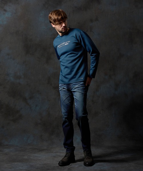 HIDEAWAYS NICOLE（ハイダウェイニコル）の「ストレッチポンチジェルプリント長袖Ｔシャツ（Tシャツ/カットソー・メンズ・オフホワイト/チャコールグレー/ブルー/ブラック/ボルドー・MEDIUM/LARGE/X-LARGE）」の10枚目の写真