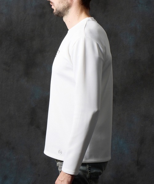 HIDEAWAYS NICOLE（ハイダウェイニコル）の「ストレッチポンチジェルプリント長袖Ｔシャツ（Tシャツ/カットソー・メンズ・オフホワイト/チャコールグレー/ブルー/ブラック/ボルドー・MEDIUM/LARGE/X-LARGE）」の12枚目の写真