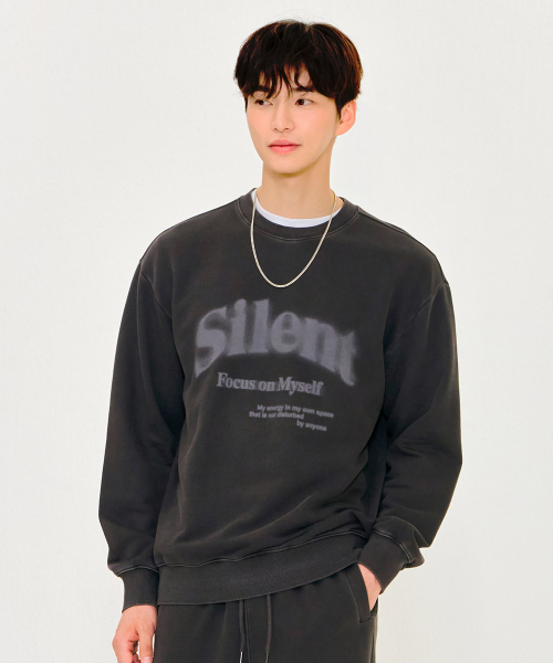CHASECULT（チェイスカルト）の「ユニセックスピグメントレタリングスウェットシャツ-チャコール（スウェット・メンズ・ダークグレー・95/105/90/100）」の7枚目の写真