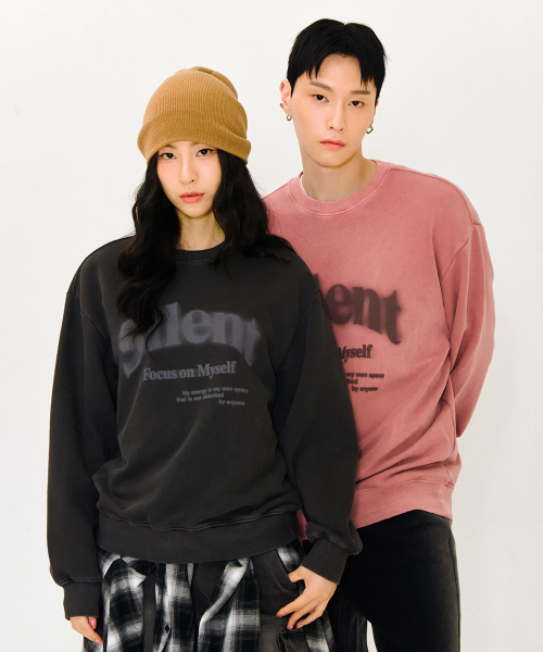 CHASECULT（チェイスカルト）の「ユニセックスピグメントレタリングスウェットシャツ-チャコール（スウェット・メンズ・ダークグレー・95/105/90/100）」の6枚目の写真