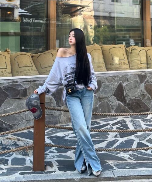 Midnight Move（ミッドナイトムーブ）の「ov off shoulder mtm [black]（スウェット・レディース・その他・FREE）」の9枚目の写真