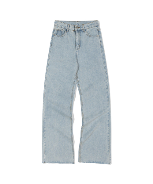 MOAA(モア)の「ハイウエストワイドレッグジーンズ (ライトジーンズブルー)(その他パンツ・レディース・その他・SMALL/MEDIUM)」の2枚目の写真