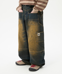 TRILLION（トリリオン）の「Reverse Carpenter Washing Wide Denim Pants [Deep Green]（デニムパンツ・レディース）」