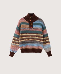 LA POMME jours | Colorful Mix Stand Collar Knit(ニット/セーター)