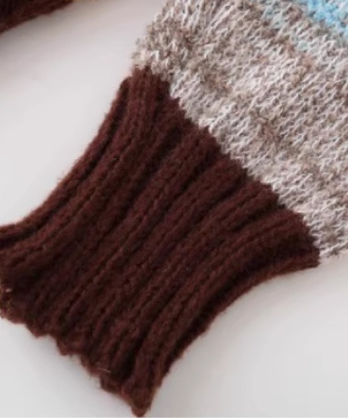 LA POMME jours(ラポミ・ジュール)の「Colorful Mix Stand Collar Knit(ニット/セーター・レディース・カラフル・SMALL/MEDIUM/LARGE)」の4枚目の写真