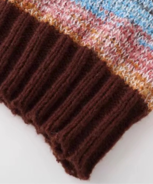 LA POMME jours(ラポミ・ジュール)の「Colorful Mix Stand Collar Knit(ニット/セーター・レディース・カラフル・SMALL/MEDIUM/LARGE)」の6枚目の写真