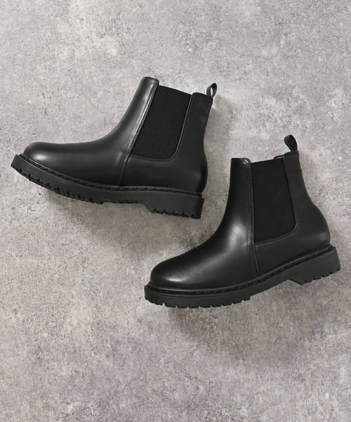 Honeys(ハニーズ)の「軽量サイドゴアブーツ(ブーツ・レディース・ブラック・S/M/LL/L)」の1枚目の写真