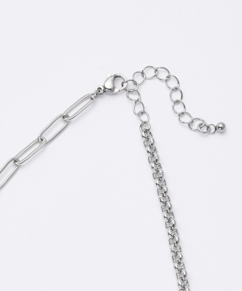 COLONY 2139（コロニートゥーワンスリーナイン）の「ステンレスミックスチェーンネックレス（ネックレス・メンズ・シルバー・FREE）」の5枚目の写真