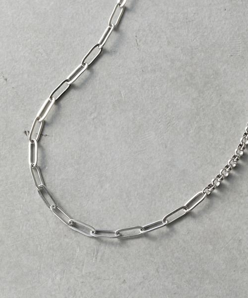 COLONY 2139（コロニートゥーワンスリーナイン）の「ステンレスミックスチェーンネックレス（ネックレス・メンズ・シルバー・FREE）」の2枚目の写真