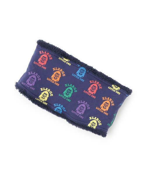 XLARGE KIDS(エクストララージキッズ)の「ファニーゴリラスヌード(ネックウォーマー/スヌード・キッズ・ネイビー/トップグレー・F)」の2枚目の写真