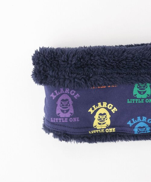 XLARGE KIDS(エクストララージキッズ)の「ファニーゴリラスヌード(ネックウォーマー/スヌード・キッズ・ネイビー/トップグレー・F)」の5枚目の写真