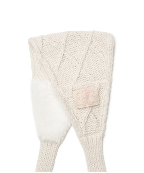ROCKFISH WEATHERWEAR(ロックフィッシュウェザーウェア)の「DIAMOND CABLE EARMUFF(イヤーマフ・レディース・グレー/アイボリー/オリーブ/ラベンダー・FREE)」の11枚目の写真