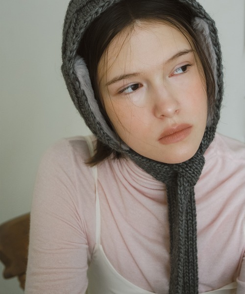 ROCKFISH WEATHERWEAR(ロックフィッシュウェザーウェア)の「DIAMOND CABLE EARMUFF(イヤーマフ・レディース・グレー/アイボリー/オリーブ/ラベンダー・FREE)」の16枚目の写真