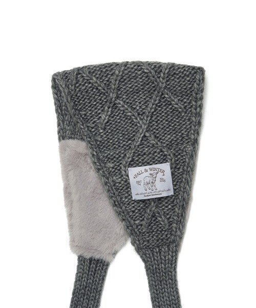 ROCKFISH WEATHERWEAR(ロックフィッシュウェザーウェア)の「DIAMOND CABLE EARMUFF(イヤーマフ・レディース・グレー/アイボリー/オリーブ/ラベンダー・FREE)」の22枚目の写真