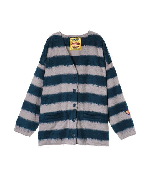 HYSTERIC GLAMOUR（ヒステリックグラマー）の「AFRO GIRLワッペン カーディガン（カーディガン/ボレロ・レディース・ブラック/ブルー/レッド・FREE）」の3枚目の写真