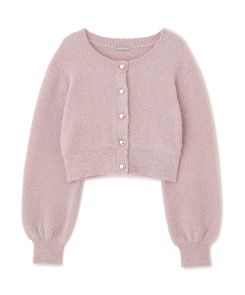 JILL by JILL STUART（ジルバイジルスチュアート）の「◇ ハートボタンラメフェザーカーディガン（ニット/セーター・レディース・ベージュ/ピンク/グレー・FREE）」の13枚目の写真
