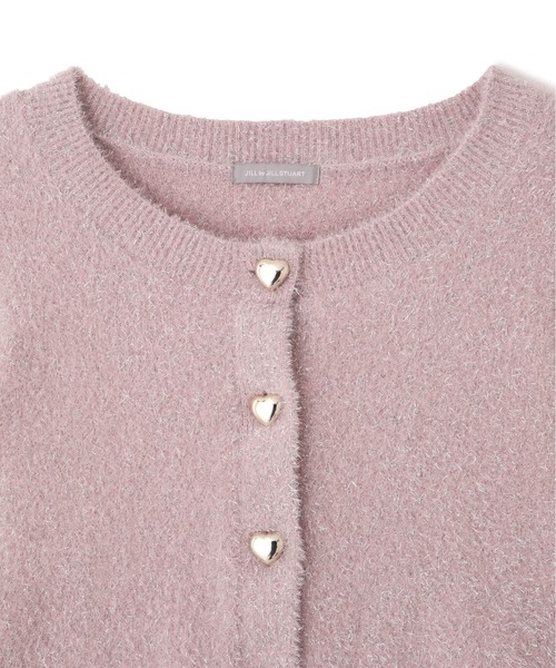 JILL by JILL STUART（ジルバイジルスチュアート）の「◇ ハートボタンラメフェザーカーディガン（ニット/セーター・レディース・ベージュ/ピンク/グレー・FREE）」の15枚目の写真