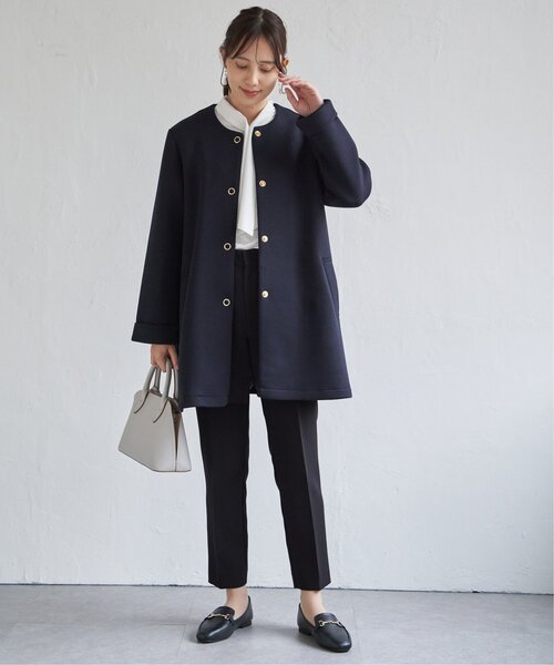 IKKA LOUNGE（イッカラウンジ）の「【洗濯機で洗える／セットアップ対応】ウォッシャブルテーパードパンツ（その他パンツ・レディース・ネイビー/ブラック/グレイッシュベージュ・M/L/XL/S）」の13枚目の写真