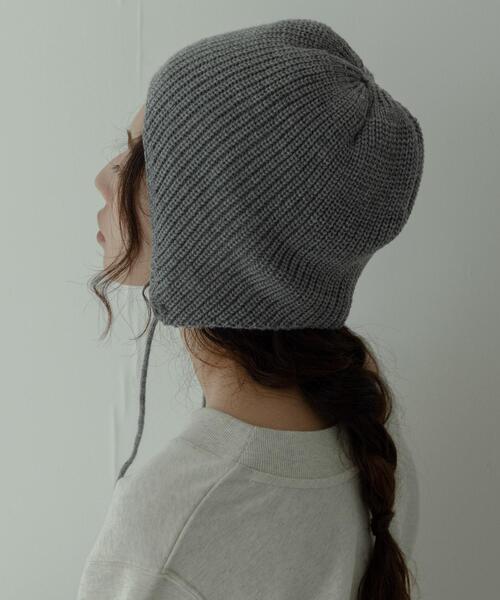 URBAN RESEARCH Sonny Label（アーバンリサーチサニーレーベル）の「イヤーニットキャップ（ニットキャップ/ビーニー・レディース・グレー/チャコールグレー・ONE）」の5枚目の写真