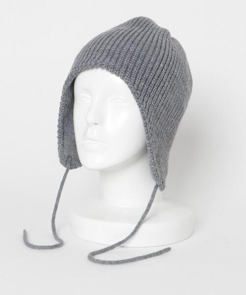 URBAN RESEARCH Sonny Label（アーバンリサーチサニーレーベル）の「イヤーニットキャップ（ニットキャップ/ビーニー・レディース・グレー/チャコールグレー・ONE）」の9枚目の写真