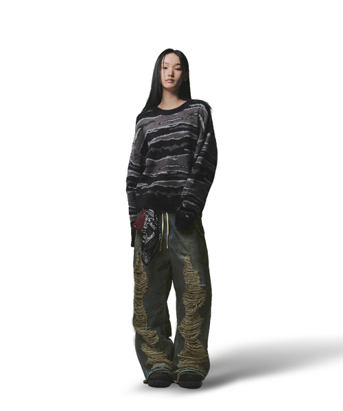 NOT4NERD（ノットフォーナード）の「Night Mist Mohair Knit - Black（ニット/セーター・レディース・その他・X-LARGE/MEDIUM/LARGE）」の8枚目の写真