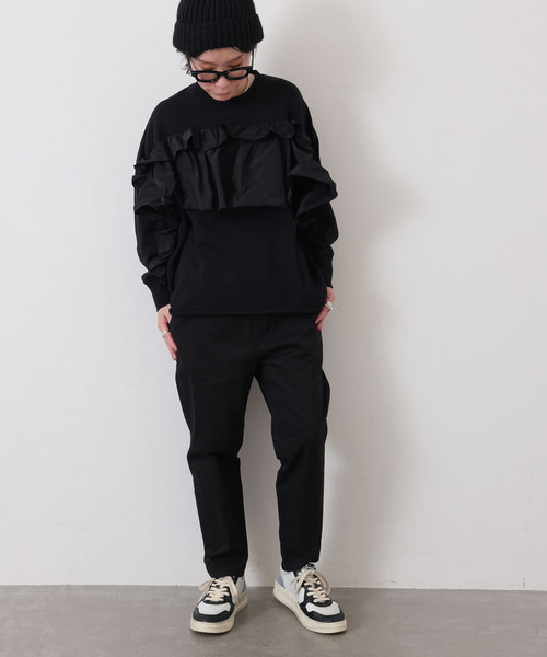 JOURNAL STANDARD LUXE（ジャーナルスタンダード　ラックス）の「タフタ フリルプルオーバー（その他トップス・レディース・ブラック/ネイビー/アイボリー・FREE）」の4枚目の写真