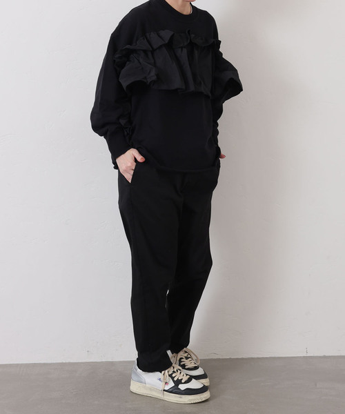 JOURNAL STANDARD LUXE（ジャーナルスタンダード　ラックス）の「タフタ フリルプルオーバー（その他トップス・レディース・ブラック/ネイビー/アイボリー・FREE）」の5枚目の写真