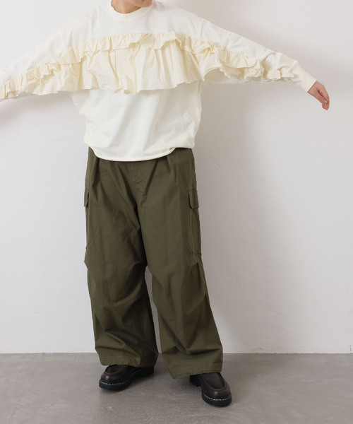 JOURNAL STANDARD LUXE（ジャーナルスタンダード　ラックス）の「タフタ フリルプルオーバー（その他トップス・レディース・ブラック/ネイビー/アイボリー・FREE）」の9枚目の写真