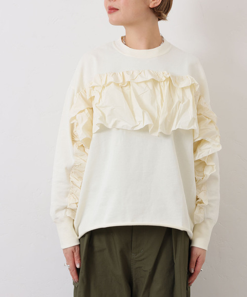 JOURNAL STANDARD LUXE（ジャーナルスタンダード　ラックス）の「タフタ フリルプルオーバー（その他トップス・レディース・ブラック/ネイビー/アイボリー・FREE）」の16枚目の写真