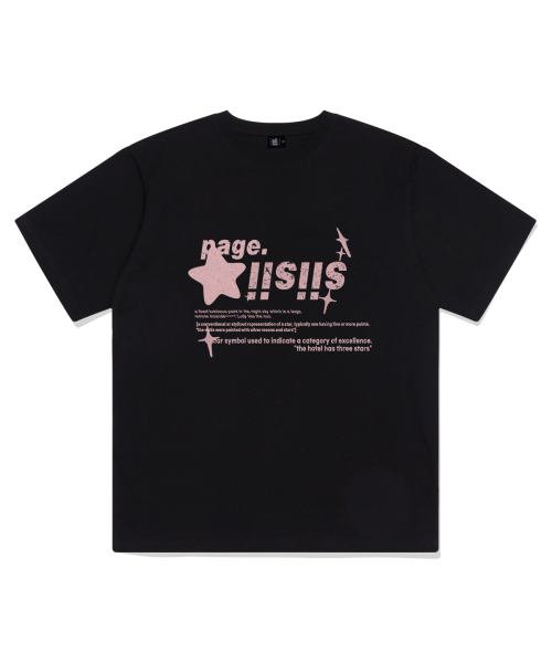 PAGESIISII(ページシシ)の「ピンククロムシシスタープリンティング半袖Tシャツブラック(Tシャツ/カットソー・レディース・その他・SMALL/MEDIUM/LARGE)」の1枚目の写真