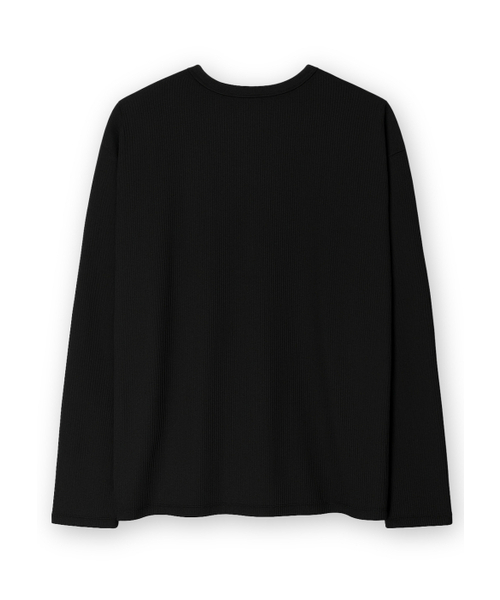 CONNECT KINLOCH（コネクトキンロック）の「リップヘンリーネックロングスリーブTシャツ[ブラック]（Tシャツ/カットソー・メンズ・ブラック・SMALL/MEDIUM/LARGE）」の2枚目の写真