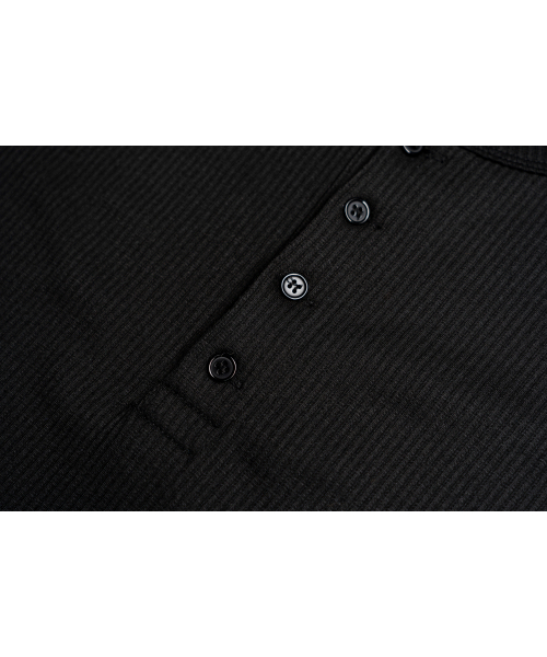 CONNECT KINLOCH（コネクトキンロック）の「リップヘンリーネックロングスリーブTシャツ[ブラック]（Tシャツ/カットソー・メンズ・ブラック・SMALL/MEDIUM/LARGE）」の4枚目の写真