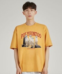 ASTRAL PROJECTION（アストラルプロジェクション）の「ポリゴンミーアキャットラウンドネック15番手綿半袖Tシャツ_チェダー（Tシャツ/カットソー）」