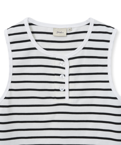 YALE(イェール)の「ウィメンズストライプタンクトップ_アイボリー(Tシャツ/カットソー・レディース・その他・SMALL/MEDIUM)」の4枚目の写真