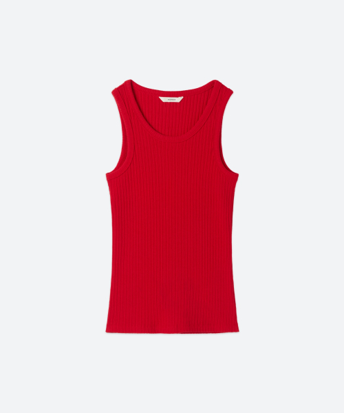 MOONSUN(ムーンサン)の「UNISEX, Basic Ribbed Sleeveless / Red(Tシャツ/カットソー・レディース・その他・SMALL/MEDIUM/LARGE)」の3枚目の写真