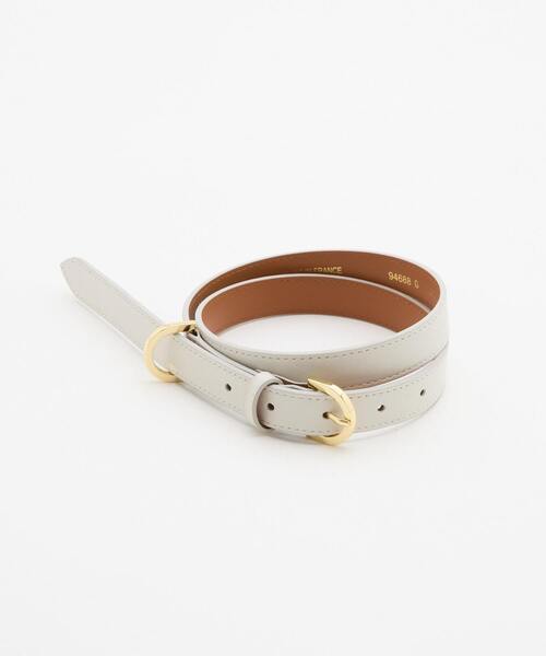 martinique(マルティニーク)の「【MAISON BOINET/メゾンボワネ】ナッパレザーベルト(ベルト・レディース・アイボリー・75)」の1枚目の写真